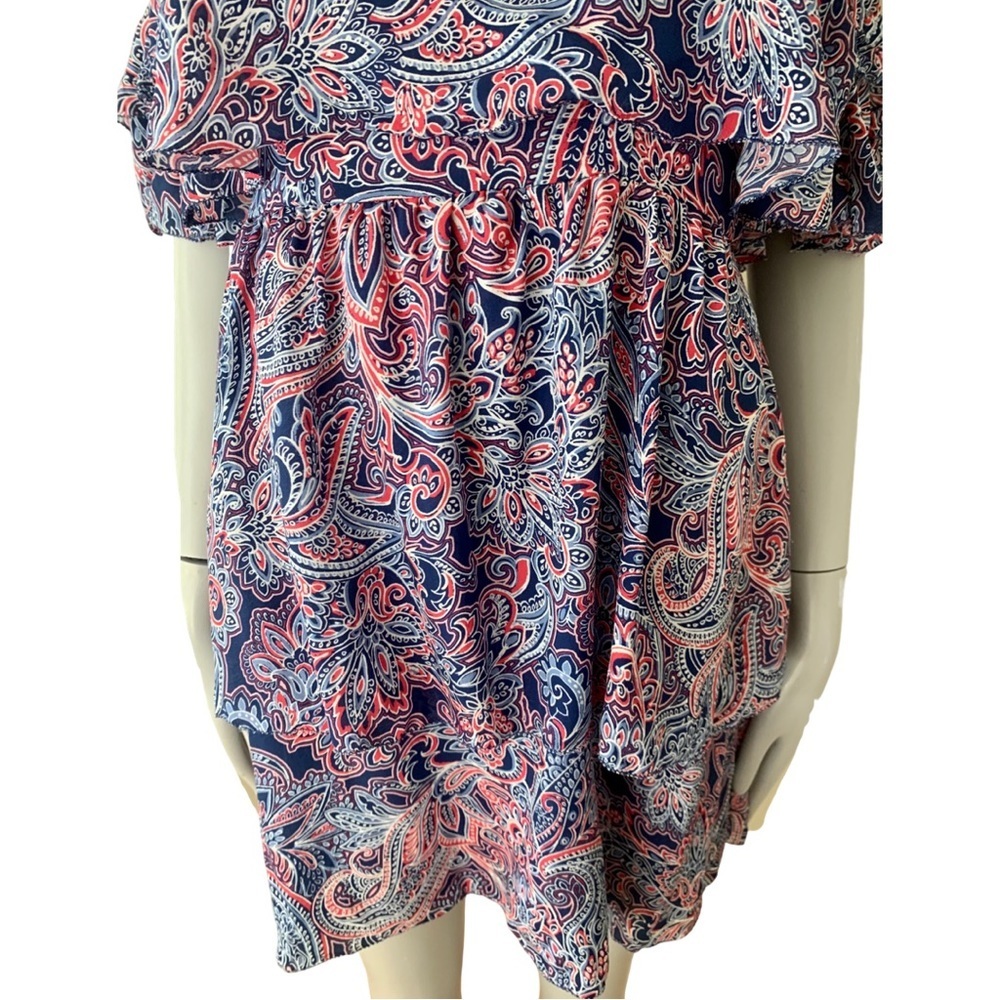 PARKER 100% Silk Lorenzo Paisley Cold Shoulder Halter Dress Size 0 - Picture 11 of 15